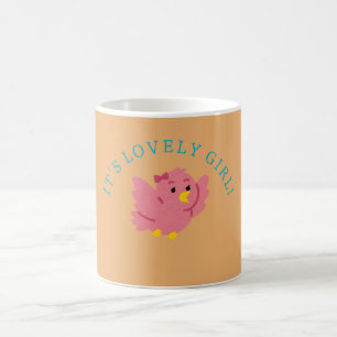 Mug Cute Little Rose Bird Thème Fille Baby shower