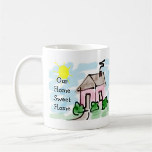 Mug Cute Little Rose House Notre Maison Sweet Home