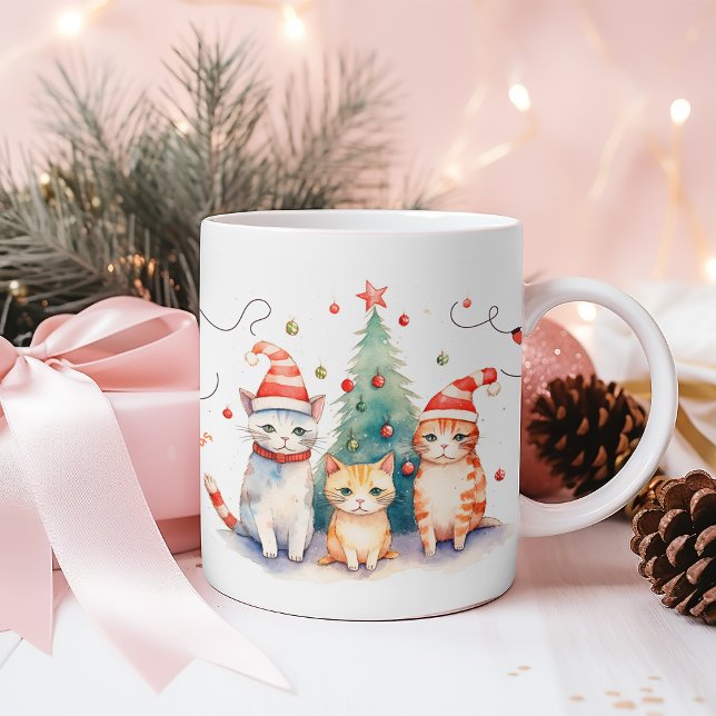 Mug Cute Meowy Christmas Cats (Créateur téléchargé)