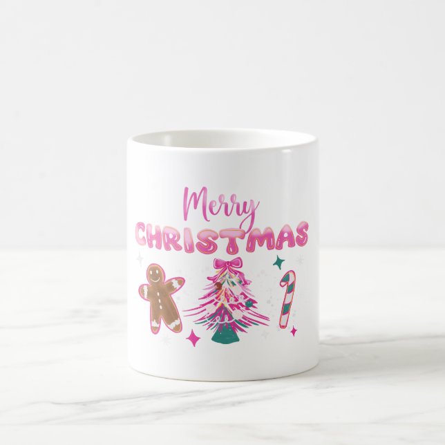 Mug Cute Merry Christmas Gingerbread and Candy Design (Centre)