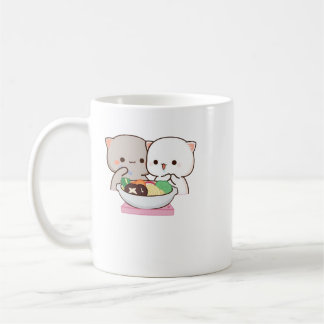 Mug Cute Mochi Peach Cat