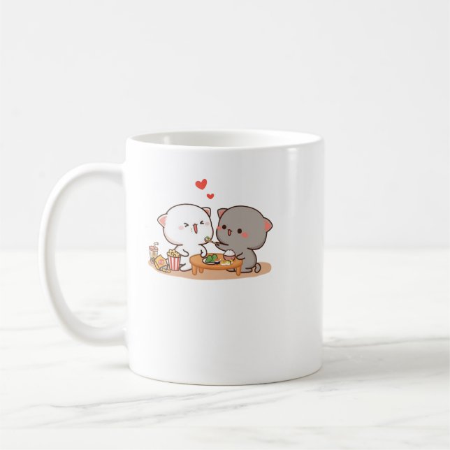 Mug Cute Mochi Peach Cat (Gauche)
