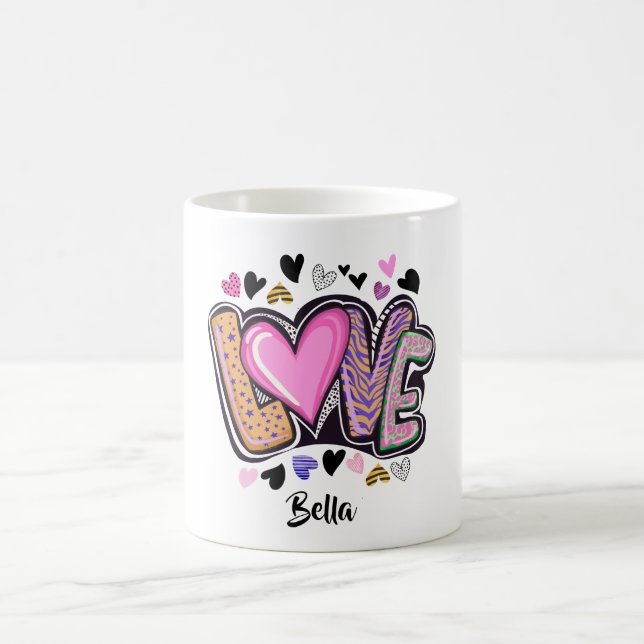 Mug Cute Modern Artsy LOVE - Saint Valentin (Centre)
