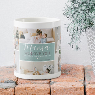 Mug Cute Modern Mama Photo Collage Cadeau