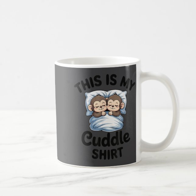 Mug Cute Monkey Sleep Couple This Is My Cuddle  (Droite)
