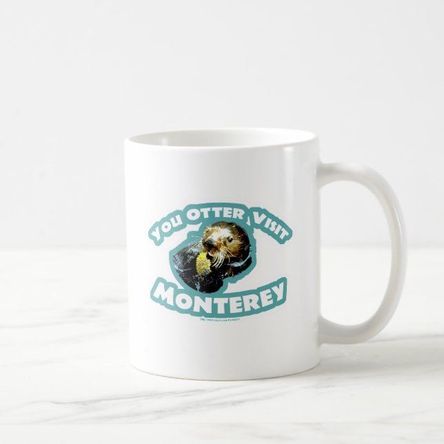 Mug Cute Monterey Otter Visiter Travel Fun (Droite)