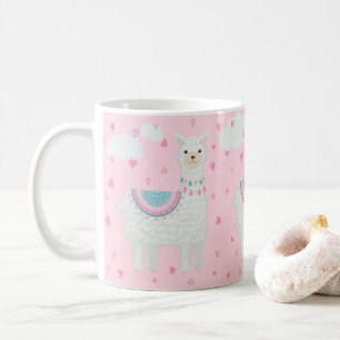 Mug Cute motif lama rose arrière - plan