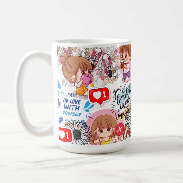 Mug Cute Motivational – Positive Quote Kawaii  (Gauche)