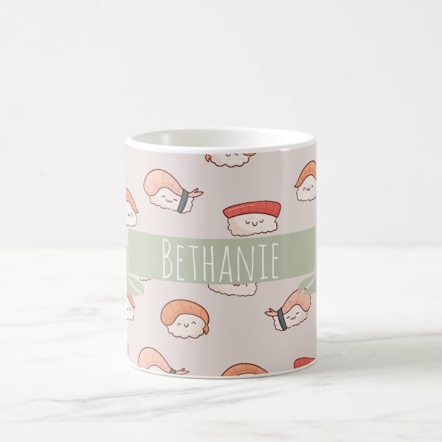 Mug Cute Nigiri Sushi Motif sans couture (Centre)