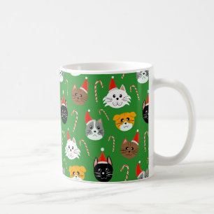 Mug Cute Noël Chat Motif