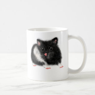 Mug Cute noir blanc hamster syrien cadeaux accessoires