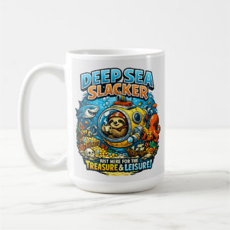 Mug Cute Ocean Adventure Humor, Funny Sloth Diving art