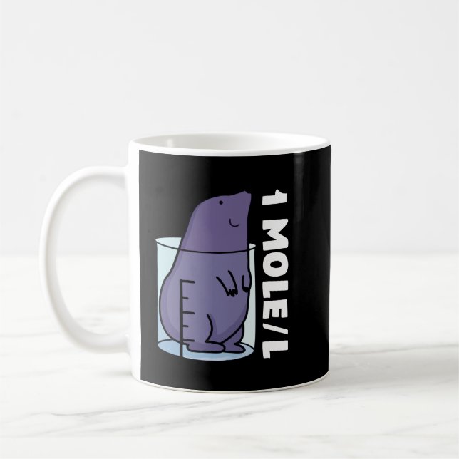 Mug Cute One Mole per Liter Chimie Jour d'Avogadro (Gauche)