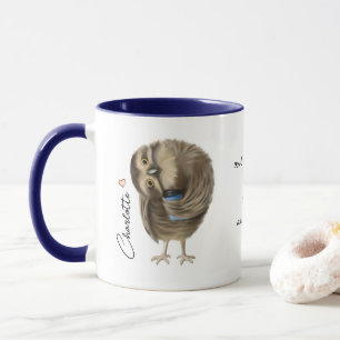 Mug Cute Owl Funny Love Script Nom personnalisé