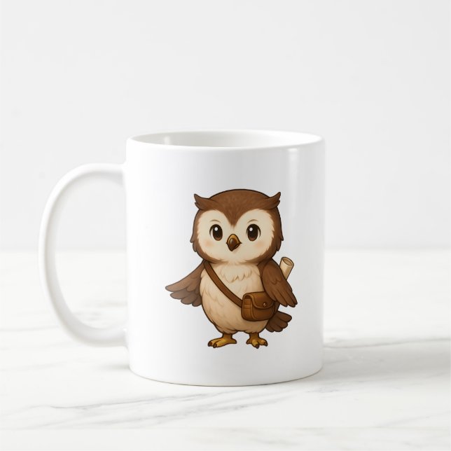 Mug Cute Owl Illustration – Okojo and Friends Illust (Gauche)