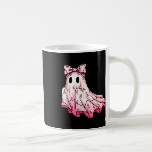 Mug Cute Patchwork Ghost Pink Ribbon Cancer du sein Aw
