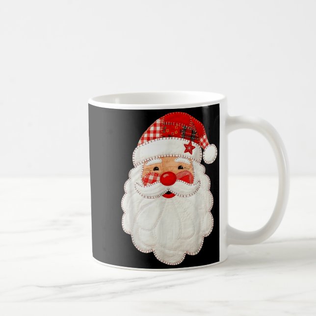 Mug Cute Patchwork Santa Claus Christmas Xmas Men Wome (Droite)