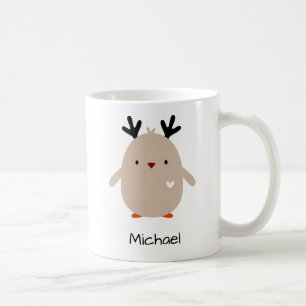 Mug Cute Penguin Antlers Vacances Personnalisées