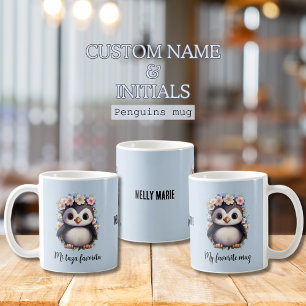 Mug Cute Penguins Bilingue mi taza favorita Espagnol