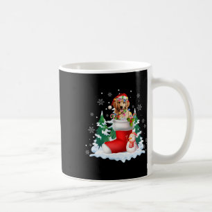 Mug Cute Père Noël Golden Retriever Dans Chaussettes d