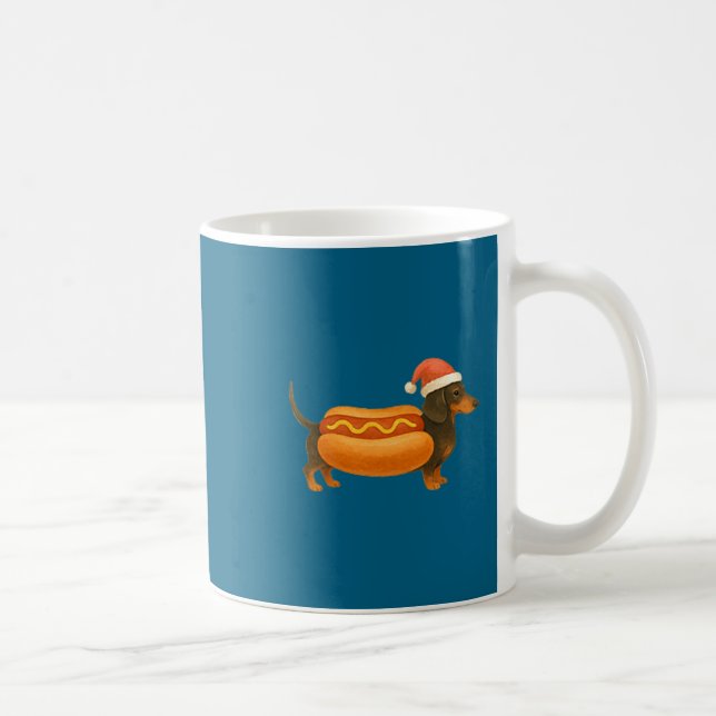 Mug Cute Petite Christmas Funny Hot Dog Dachshund Prem (Droite)