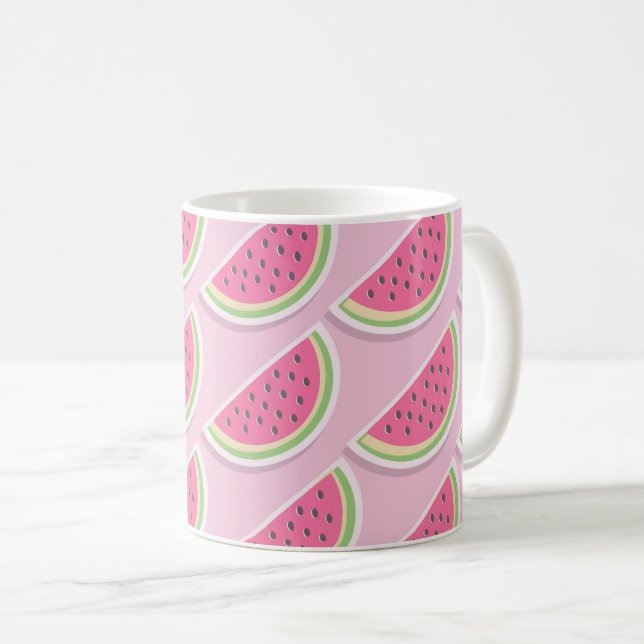 Mug Cute Pink Watermelon Pattern (Devant droit)