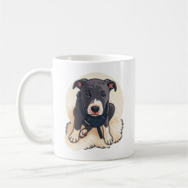 Mug Cute Pitbull Puppy Dog Cartoon Design