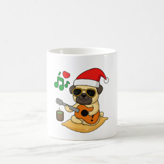 Mug Cute Pug Playing Guitar Christmas Gift