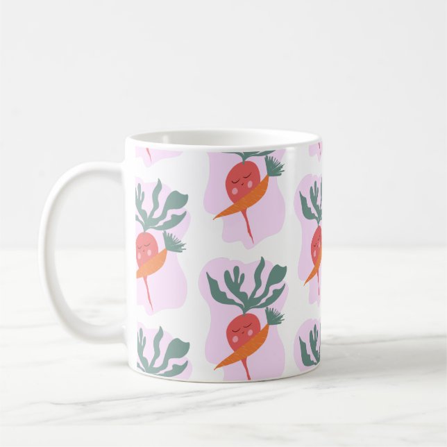 Mug Cute Radish et Carotton Motif (Gauche)
