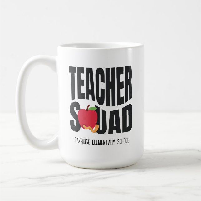 Mug Cute Red Apple Teacher Squad (Gauche)