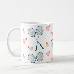 Mug Cute Retro Badminton Birdie Racquet Shuttlecock