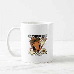 Mug Cute Retro Coffee Personnage Coupe - Café Shop