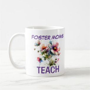 Mug Cute rose et Indigo FOSTER MOMS ENSEIGNER Floral