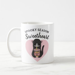 Mug Cute rose Kawaii Chat Saison Éffrayante Chat Chéri