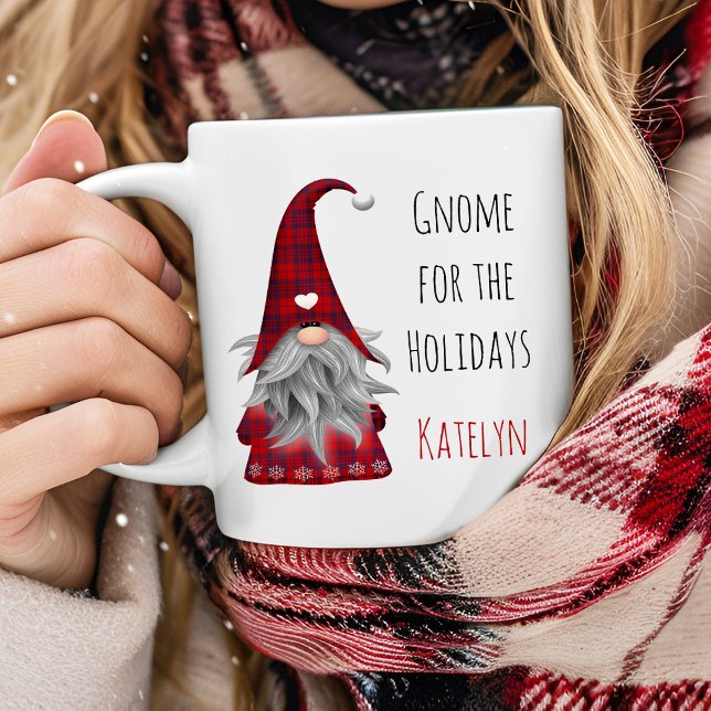 Mug Cute Rustique Personnalisé Noël Gnome Elf (Créateur téléchargé)