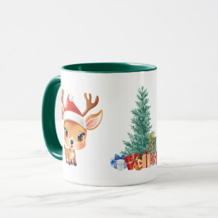 Mug Cute Safari animal Reindeer Père Noël Christmas Co