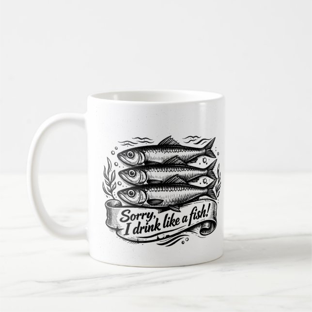 Mug Cute Sardine Fish Quote (Gauche)