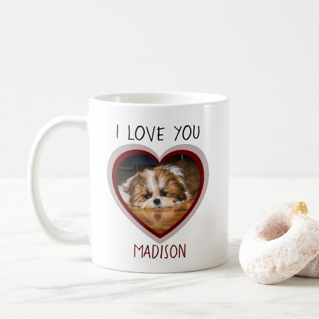 Mug Cute shih tzu love Saint Valentin (Avec donut)