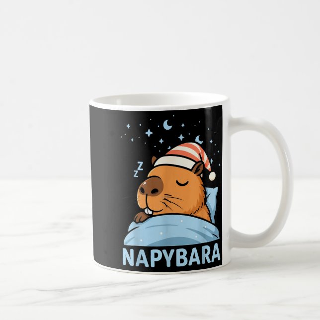 Mug Cute Sleepy Capybara Funny Napybara Pajamas  (Droite)