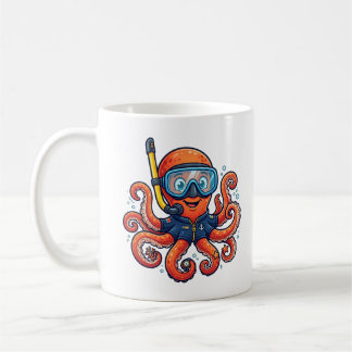 Mug Cute Snorkeling Octopus - Ocean Explorer
