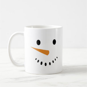 Mug Cute Snowman Face Fête Noël Musique