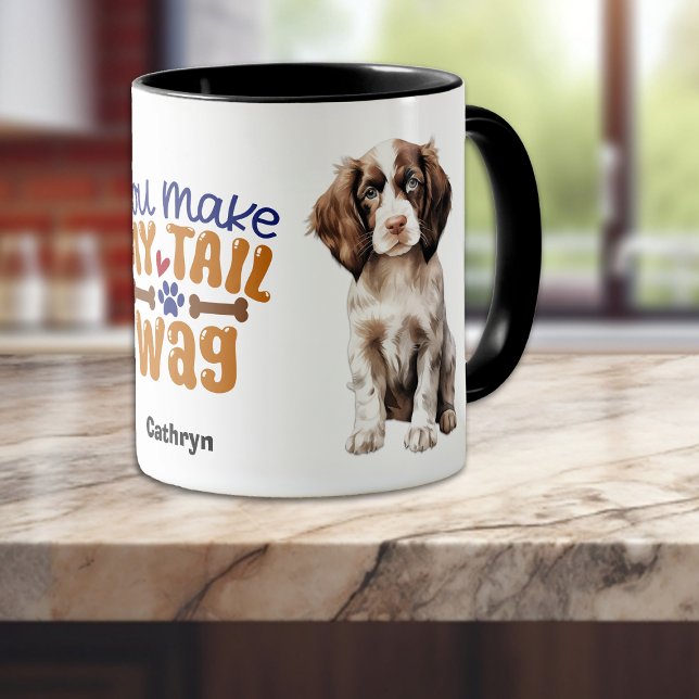 Mug Cute Springer Spaniel Puppy Vous Faites Ma Queue (Créateur téléchargé)