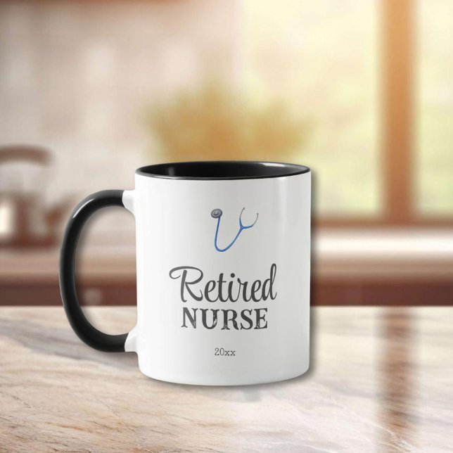 Mug Cute Stethoscope Nurse Retirement (Créateur téléchargé)