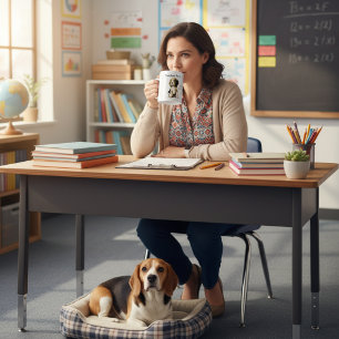 Mug Cute Teacher's Pet Beagle personnalisez