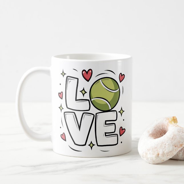 Mug Cute Tennis Love Tennis Lecteur Entraîneur Fan Spo (Avec donut)