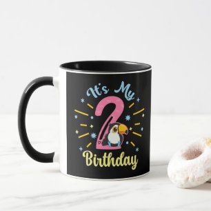 Mug Cute Toucan 2e anniversaire 2 année fille de naiss