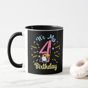 Mug Cute Toucan 4e anniversaire 4 année fille de naiss