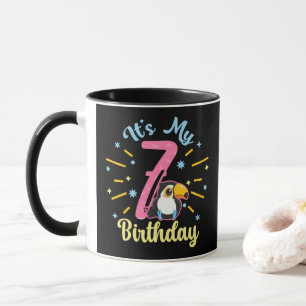 Mug Cute Toucan 7e anniversaire 7 année fille de naiss