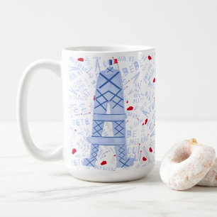 Mug Cute Tour Eiffel French Oui Oui Bonjour
