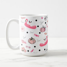 Mug Cute Tropical Halloween – Ghosts & Flamingos